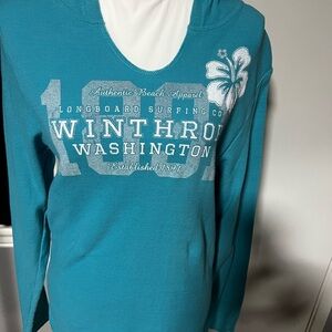 Winthrop Teal Women's Surfing Hoodie